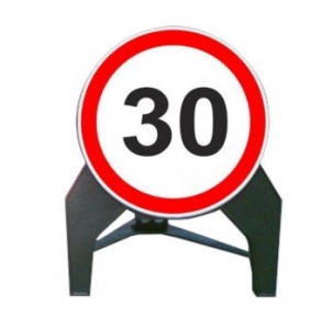 Pastatomas kelio ženklas Nr. 329 (30) "Ribotas greitis"